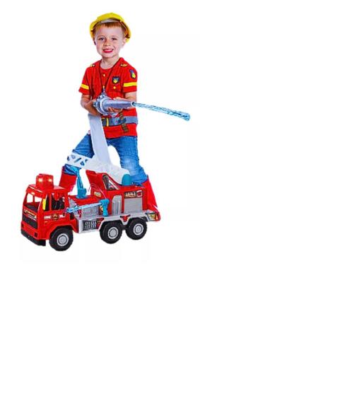 Imagem de Caminhão Bombeiro Fire Brinquedo Jato Agua Escada Extensivel