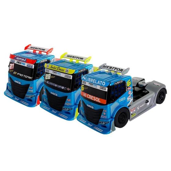 Imagem de Caminhão Corrida Miniatura 1/30 Iveco Brinquedo E