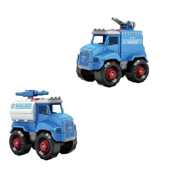 Imagem de Caminhão da Policia City Machine Brinquedo 2 in 1 - BR1699