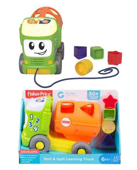 Imagem de Caminhão de Aprendizagem Interativo Com Luz e Som Fisher Price - 50 Sons -  Aprender e Brincar - Mattel - GFJ45