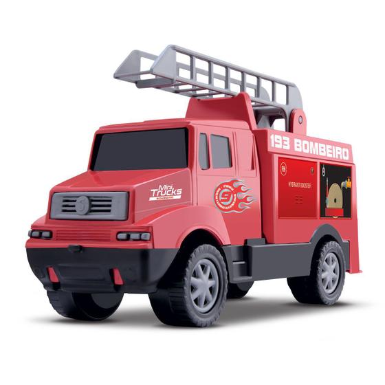 Imagem de Caminhão de Bombeiro Mini Truck Com Escada - Samba Toys