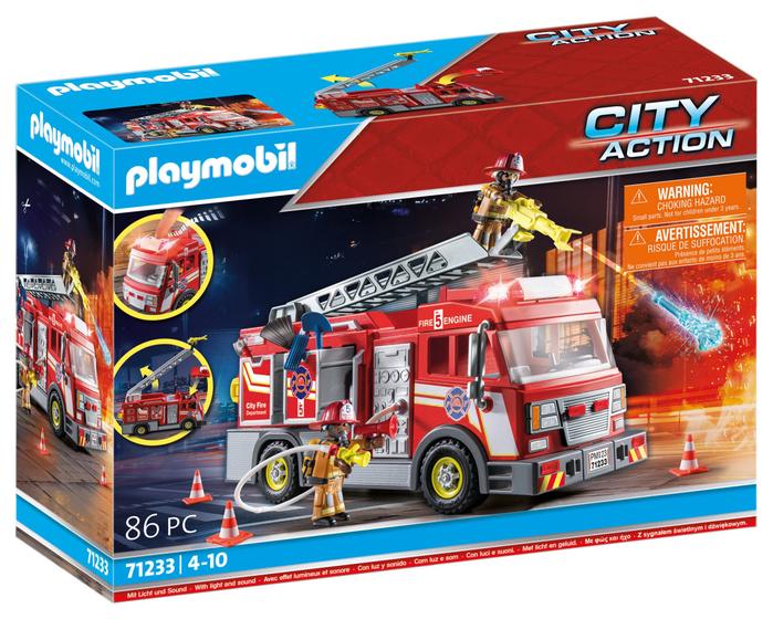 Imagem de Caminhão de Bombeiros Playmobil com Acessórios e 2 Bonecos