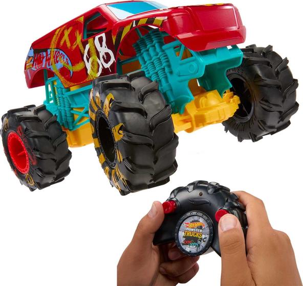 Imagem de Caminhão de brinquedo com controle remoto Hot Wheels RC Monster 1:15 Scale