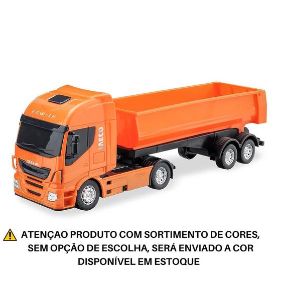 Caminhão iveco hi-way caçamba basculante - usual brinquedos em Promoção na  Americanas