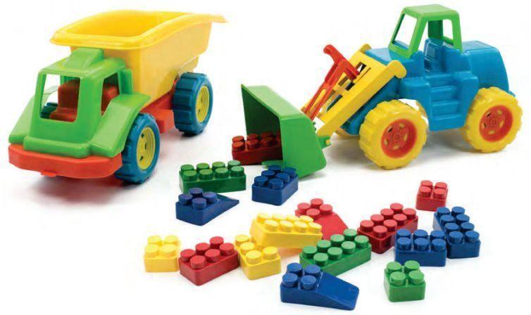 Imagem de Caminhão e Retroescavadeira Fora da Estrada Block  Simo Toys
