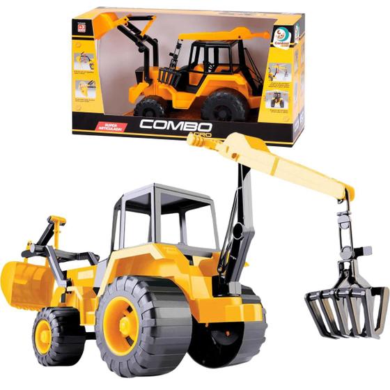 Imagem de Caminhão Escavadeira Articulado Combo Agro Cardoso Toys 1051