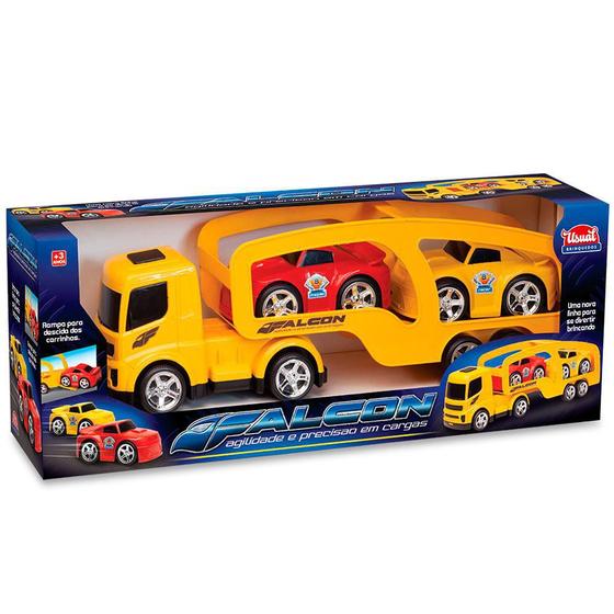 Caminhão Falcon Cegonheira Dois Mini Carros - Ref. 163 - Usual Plastic ...