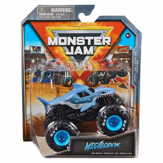 Imagem de Caminhão fundido sob pressão Toy Monster Jam, escala 1:64, série 34 Megalodon