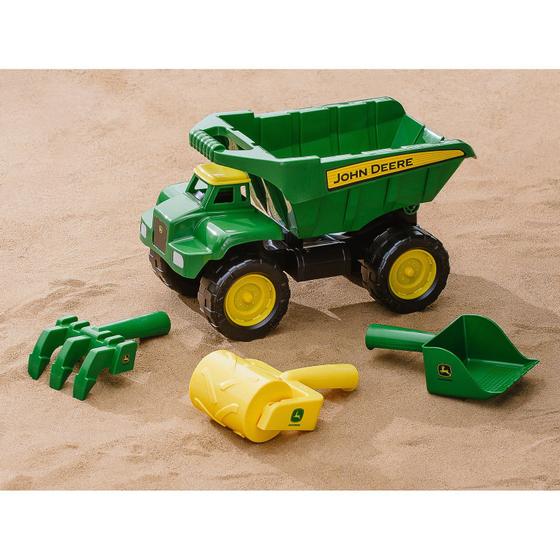 Imagem de Caminhão John Deere De Mineração Para Criança Com Pá Areia