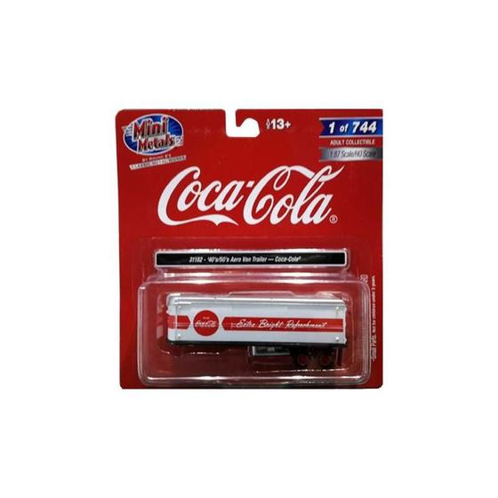 Imagem de Caminhão Mini Metálico 1:87 Coca-Cola com Reboque Aerovan 31182 2945