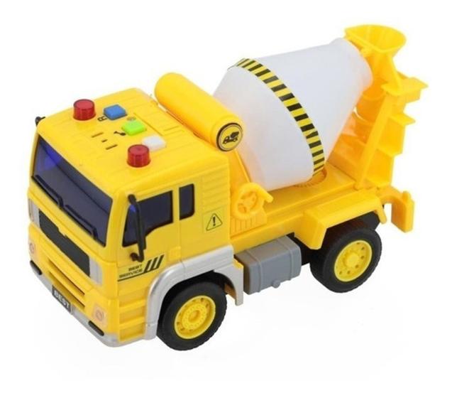 Caminhão Miniatura Betoneira Concreto C/ Fricção Luz Som Menor preço em Caminhão Miniatura Betoneira Concreto C/ Fricção Luz Som