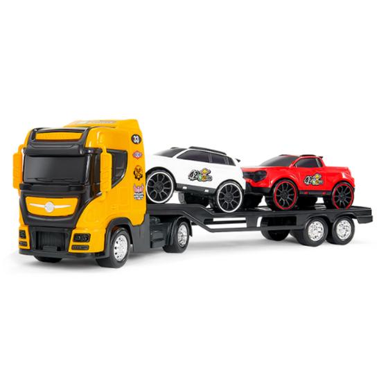 Imagem de Caminhão Top Truck Reboque + Dois Carinhos 50 centimetros de Brinquedo