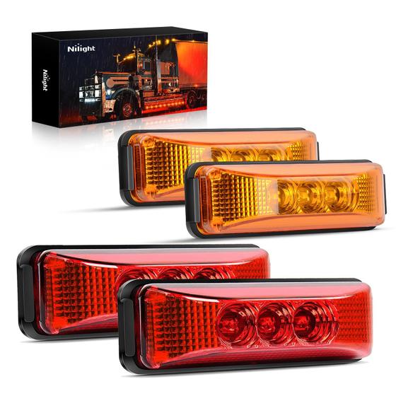 IP67 Waterproof Tail Lights Nilight 5"x3" Rectangular LED Trailer Tail Lights - 2 Pack White Reverse & Backup Lights, IP67 Waterproof LED Reverse Lights For Trailer