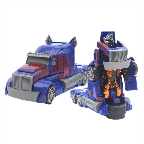 Imagem de Caminhão Transformers Optimus Prime Vira Robo Bate e Volta - SUPER 99