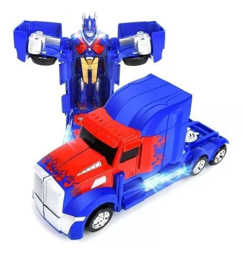 Imagem de Caminhão Transformers Vira Robo Optimus Prime Som E Luz