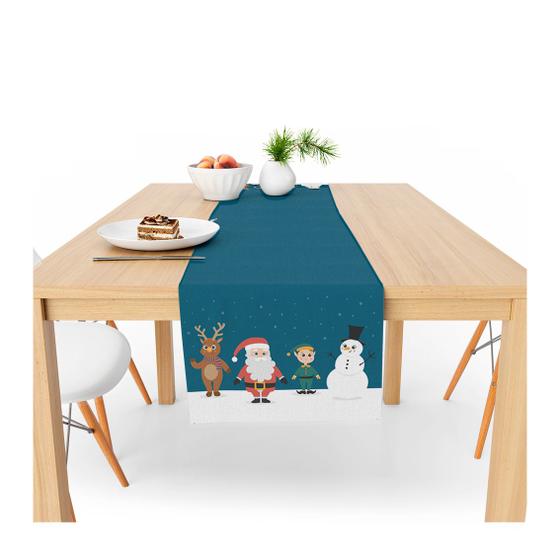 Imagem de Caminho De Mesa Decorativo Natalino 180x40cm 100% Poliéster