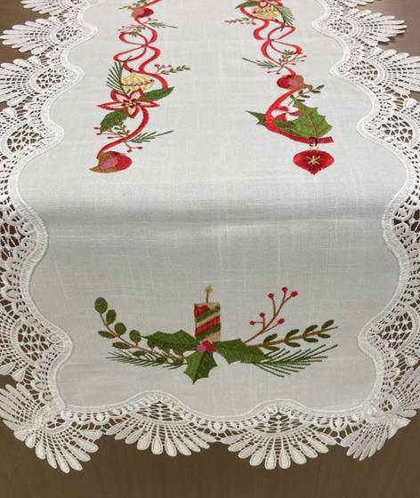 Imagem de Caminho de Mesa Natal Bordado 45 x 1,80 Multi Trade