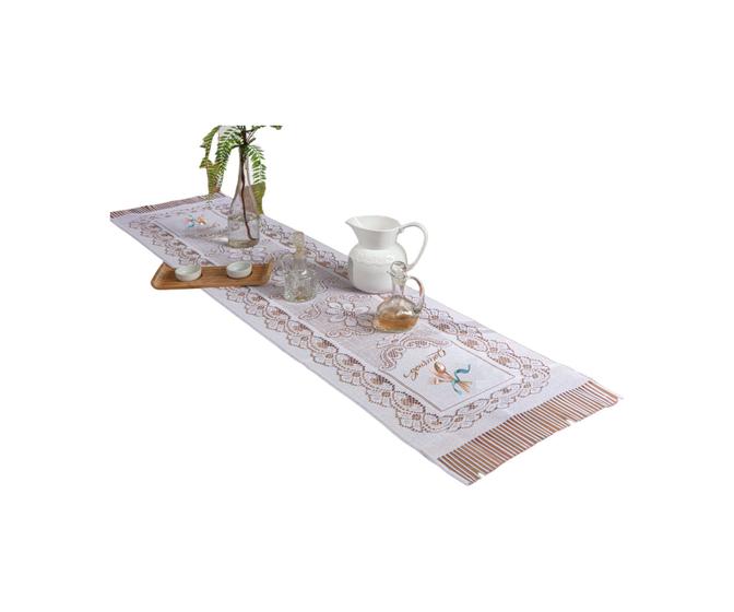 Imagem de Caminho de Mesa Rendada Estampada 0,40CM x 1,50M