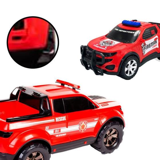 Imagem de Caminhonete Bombeiro Policia Brinquedo Variados Presente