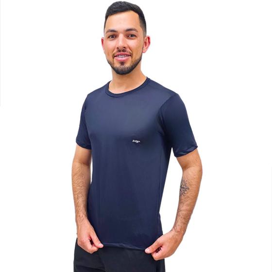 Imagem de Camisa 100% Poliamida Masculina Malha Fria Tecido Gelado Fitness Manga Curta Academia Camiseta Treino