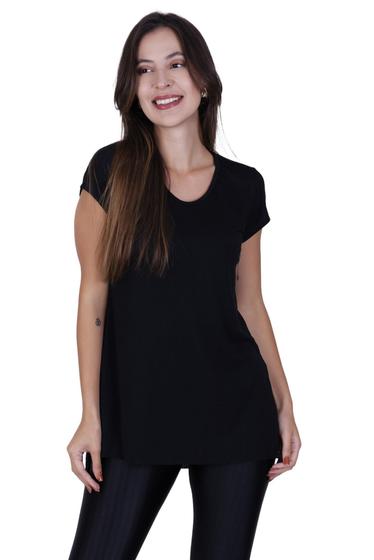 Imagem de Camisa Academia Fitness Com Fenda Lateral Básica - BLUSA JU