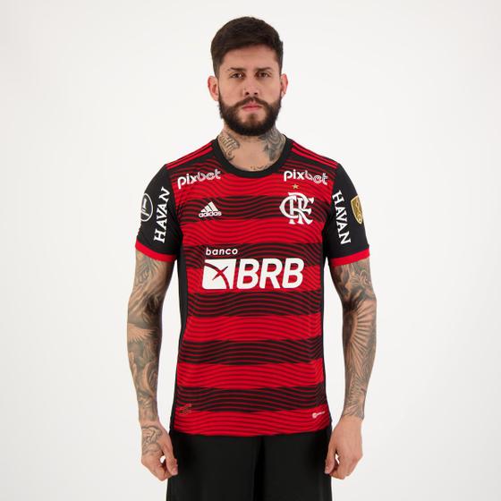 Imagem de Camisa Adidas Flamengo I 2022 Libertadores com Patrocínio