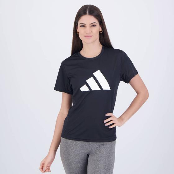 Imagem de Camisa Adidas Run It Feminina Preta e Branca