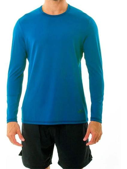 Imagem de Camisa Adulto Masculina Uv 50 - Azul Aço M