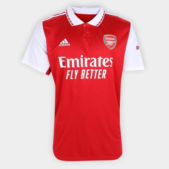 Camisa Arsenal Home 22/23 s/n Torcedor Adidas Masculina Menor preço em Camisa Arsenal Home 22/23 s/n Torcedor Adidas Masculina