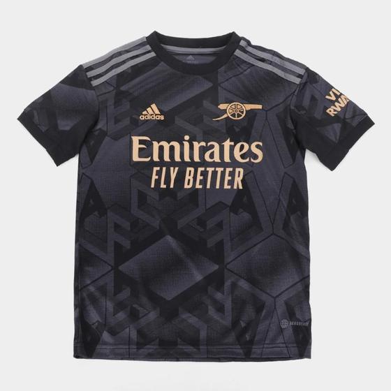 Camisa Arsenal Juvenil Away 22/23 s/n Torcedor Adidas Menor preço em Camisa Arsenal Juvenil Away 22/23 s/n Torcedor Adidas