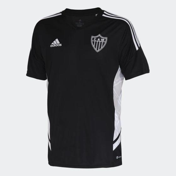 Camisa atlético mineiro adidas treino 22 preta Menor preço em Camisa atlético mineiro adidas treino 22 preta