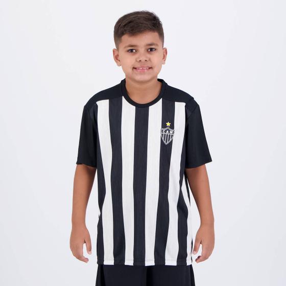 Imagem de Camisa Atlético Mineiro Comet Infantil Branca e Preta