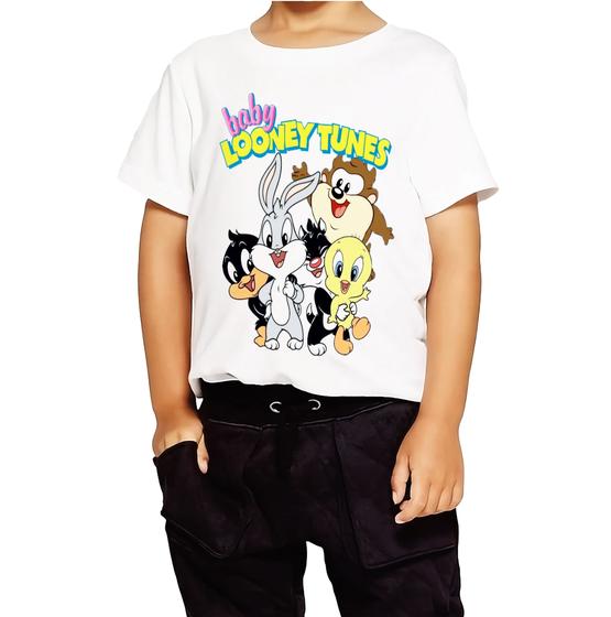 Imagem de Camisa Baby Looney Toones Manga Longa Infantil Estampada