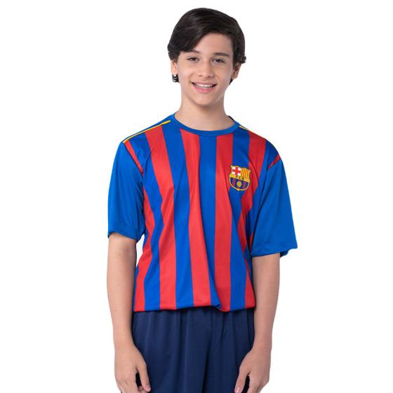 Imagem de Camisa Barcelona Símbolo Listrada - Infantil