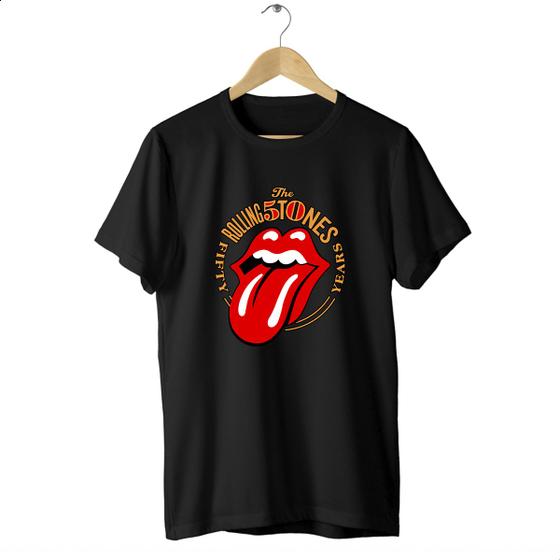 Imagem de Camisa Básica Banda The Rolling Mick Logo Stones Rock Jagger