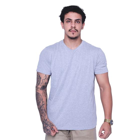 Imagem de Camisa Básica Camiseta Masculina 100% Algodão Lisa Premium