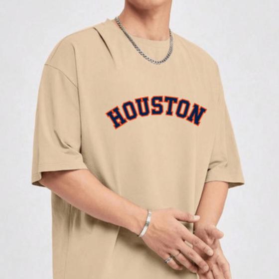 Imagem de Camisa Básica Masculina Oversized Estampa Houston Top Bt065