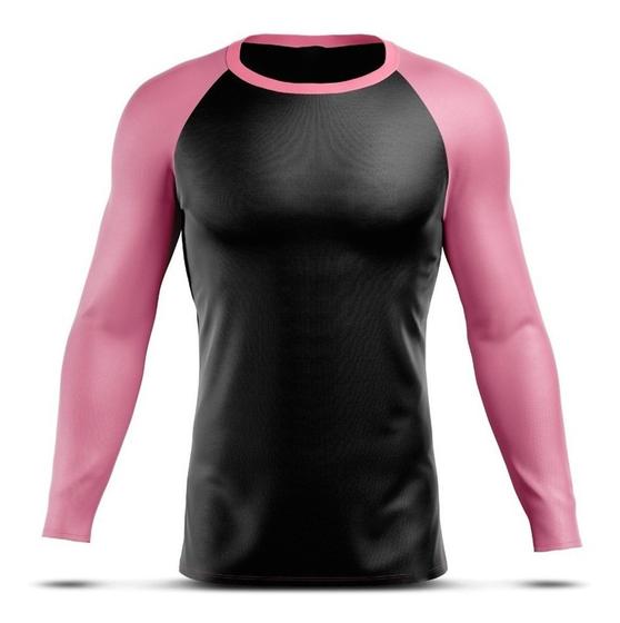 Imagem de Camisa Blusa Camiseta Masculina Feminina Térmica Rash Guard Manga Longa Academia Futebol Ciclismo