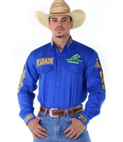 Imagem de Camisa Bordada Country Radade Masculina Green Team