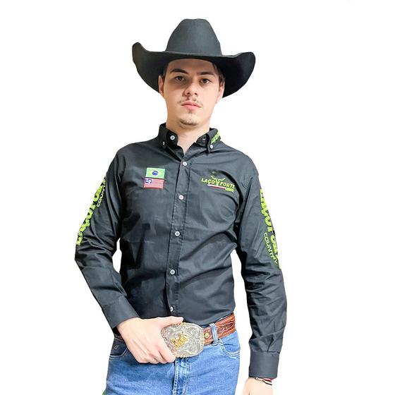 Imagem de Camisa Bordada Masculina Country Laço Forte p/ Competição