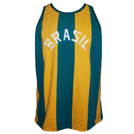 Imagem de Camisa Brasil Basquete 1963 Liga Retrô  Listrada P