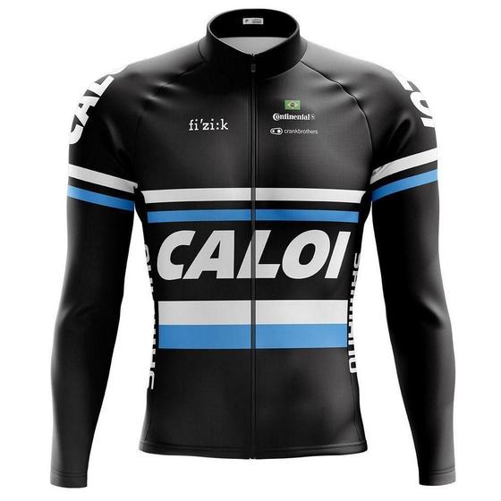 Imagem de Camisa Caloi Manga Longa Bicicleta Ciclismo Dry Fit Mtb Ziper