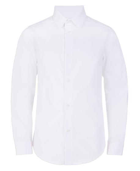 Imagem de Camisa Calvin Klein para meninos, manga comprida, slim fit, vestido branco 10