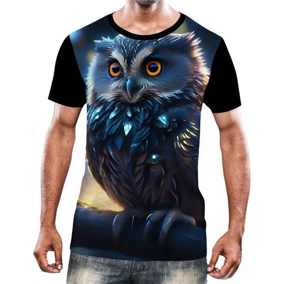 Imagem de Camisa Camiseta Animais Corujas Misticas Aves Noturnas HD 9