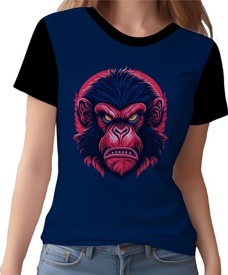 Imagem de Camisa Camiseta Babuino Macaco Gorila Face Animais Selva 1