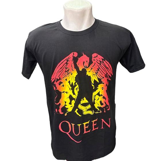 Imagem de Camisa Camiseta Blusa Banda de Rock Queen Preta Estampada