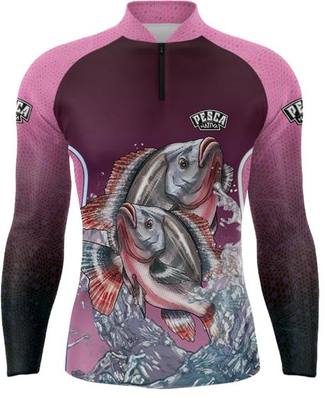 Imagem de Camisa Camiseta Blusa de Pesca familia masculino feminino infantil tilápia com proteção uv50