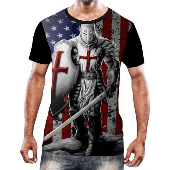 Imagem de Camisa Camiseta Cavaleiros Templários Cruzadas Armaduras 5