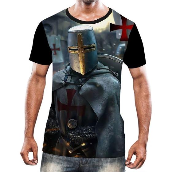 Imagem de Camisa Camiseta Cavaleiros Templários Cruzadas Armaduras 7