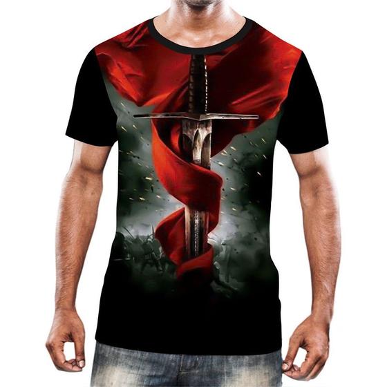 Imagem de Camisa Camiseta Cavaleiros Templários Cruzadas Armaduras 9